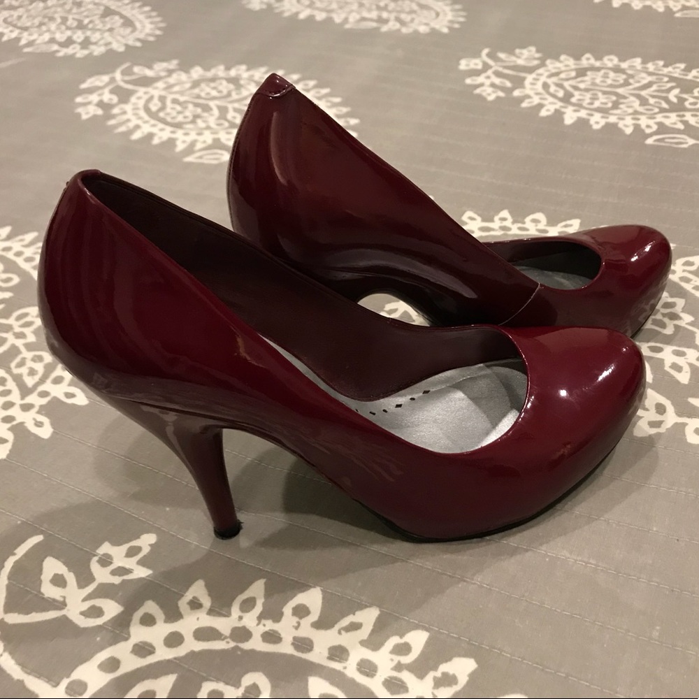 BCBGirls Deep Red Patent Leather Pumps